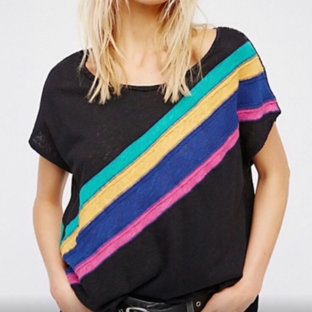 Free people We The Free Black Tee